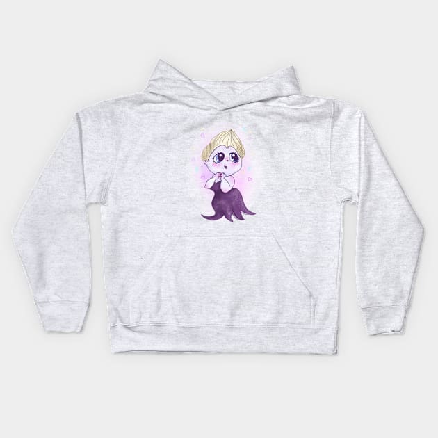 Cute Ursula Kids Hoodie by ArtInPi